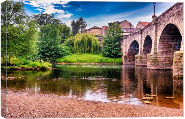 Serene Summertime on Wetherby Bridge Canvas Print by Tim Hill