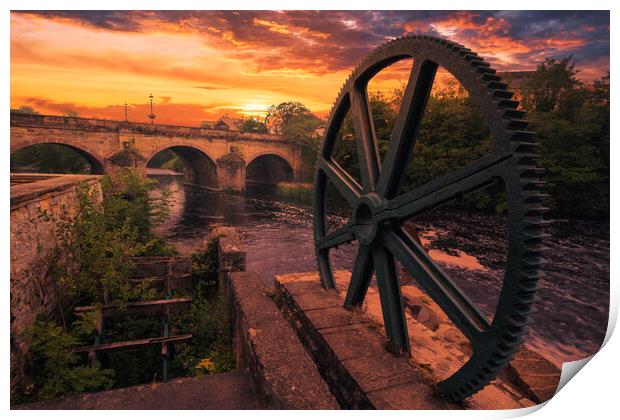 The Revival of a Historic Water Wheel Print by Tim Hill
