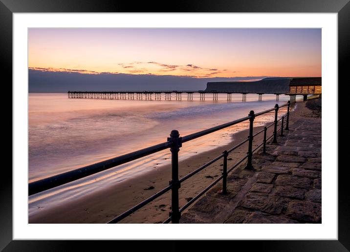 Clouds on the horizon, Saltburn by the sea Framed Mounted Print by Tim Hill