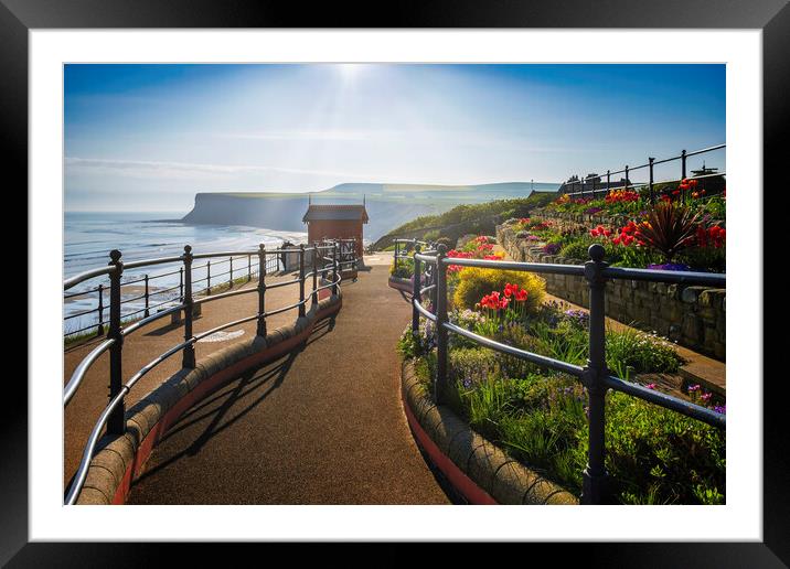 Spring sunshine at Saltburn by the sea Framed Mounted Print by Tim Hill