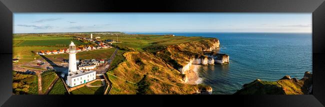 Flamborough Lighthouse Panoramic Framed Print by Tim Hill