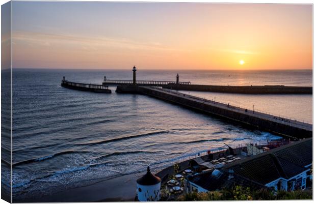 Yorkshire Coast Sunrise Whitby Canvas Print by Tim Hill
