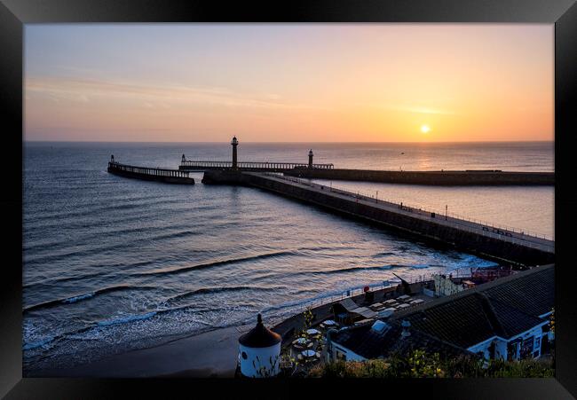 Yorkshire Coast Sunrise Whitby Framed Print by Tim Hill