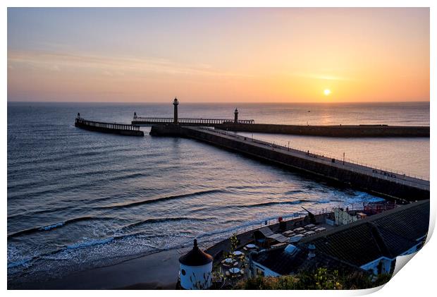 Yorkshire Coast Sunrise Whitby Print by Tim Hill