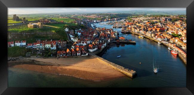 Whitby Panoramic Framed Print by Tim Hill