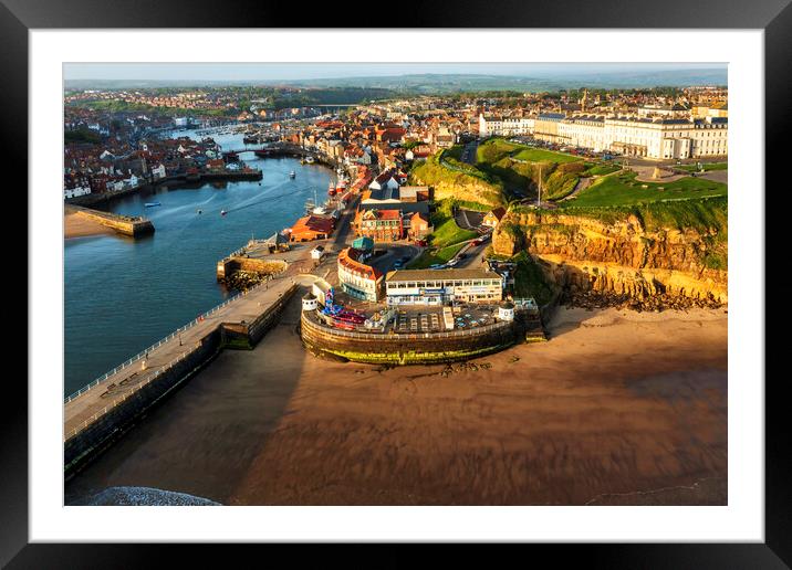 Whitby Beach and Harbour, North Yorkshire Framed Mounted Print by Tim Hill