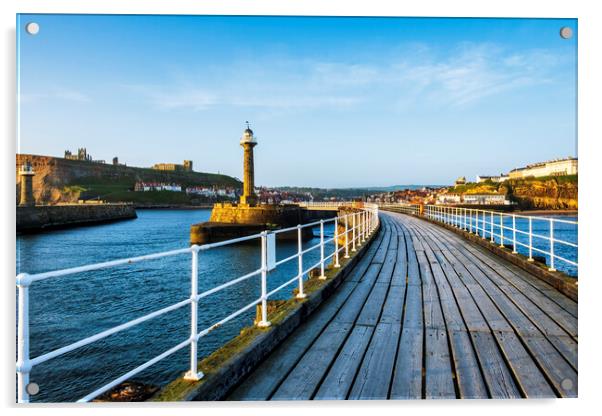 Whitby Seaside Scene Acrylic by Tim Hill