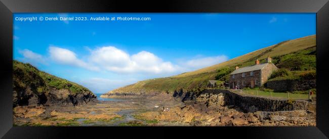 Rocky Paradise in Cornish Cove Framed Print by Derek Daniel