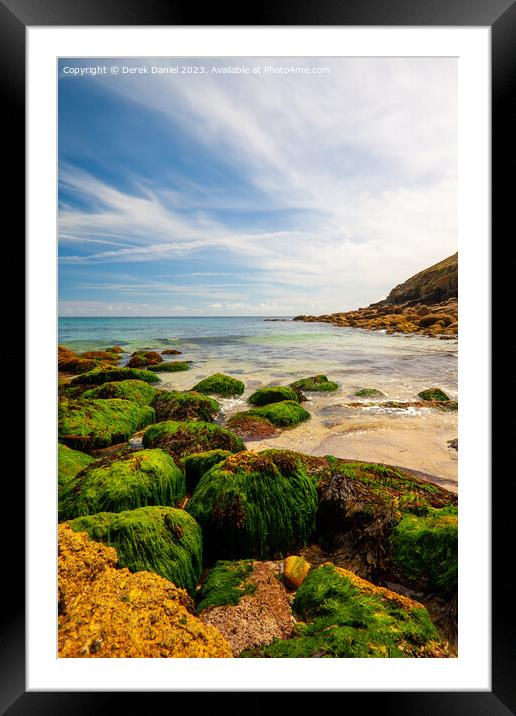 Majestic Waves at Porthgwarra Framed Mounted Print by Derek Daniel