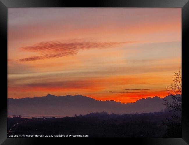 Sunrise over Alps Framed Print by Martin Baroch