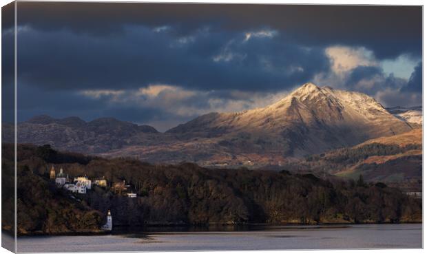 Cnicht and Portmeirion from Ynys Canvas Print by Rory Trappe