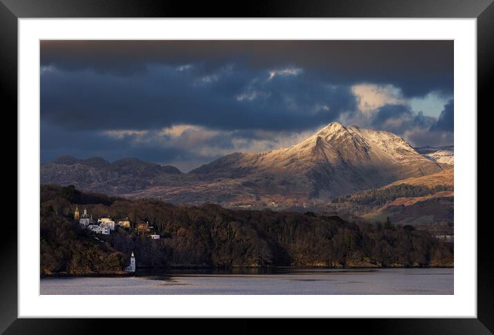 Cnicht and Portmeirion from Ynys Framed Mounted Print by Rory Trappe