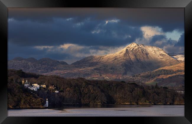 Cnicht and Portmeirion from Ynys Framed Print by Rory Trappe