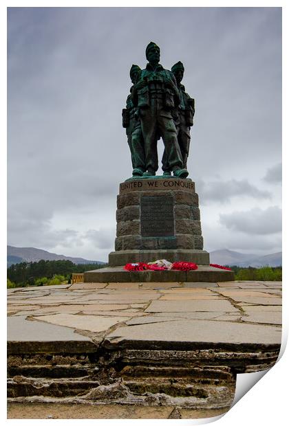Scottish Commando Memorial Print by Steve Smith