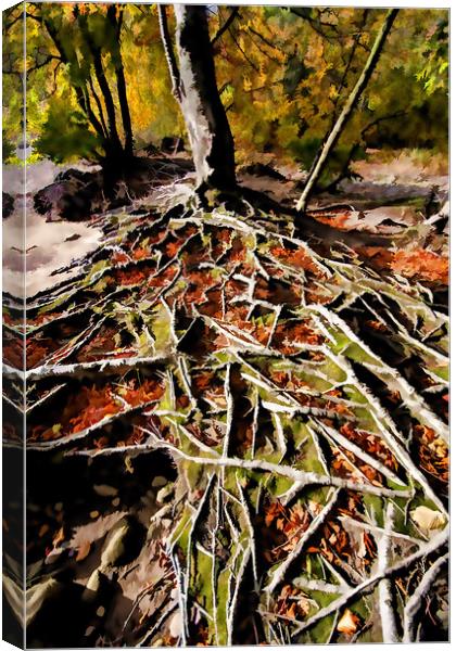 Root Of All Evil Digital Painting Canvas Print by Steve Smith