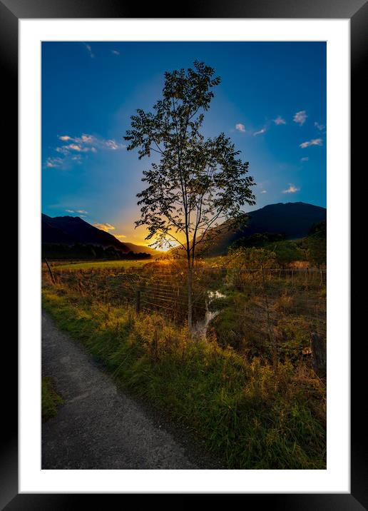 Glen Lyon Sunset Framed Mounted Print by Steve Smith