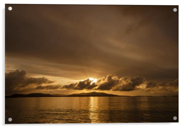Hebridean Sunrise Acrylic by Steve Smith