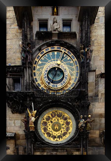 Prague Astronomical Clock Framed Print by Steve Smith