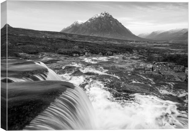Buachaille Etive Mor in B&W  Canvas Print by Anthony McGeever