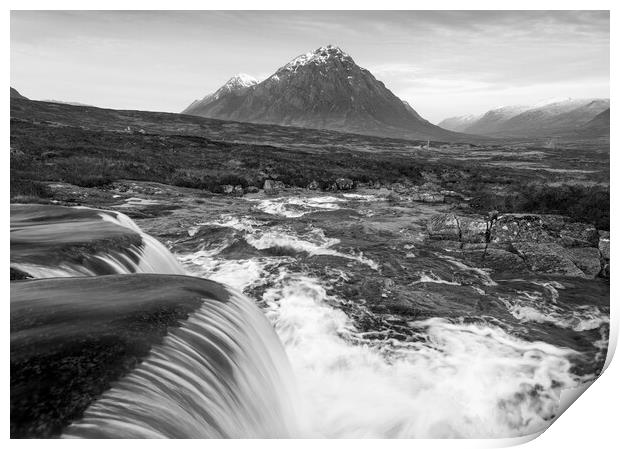 Buachaille Etive Mor in B&W  Print by Anthony McGeever