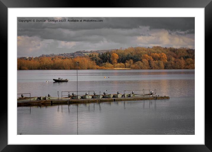 Winter at Chew Valley Lake Framed Mounted Print by Duncan Savidge