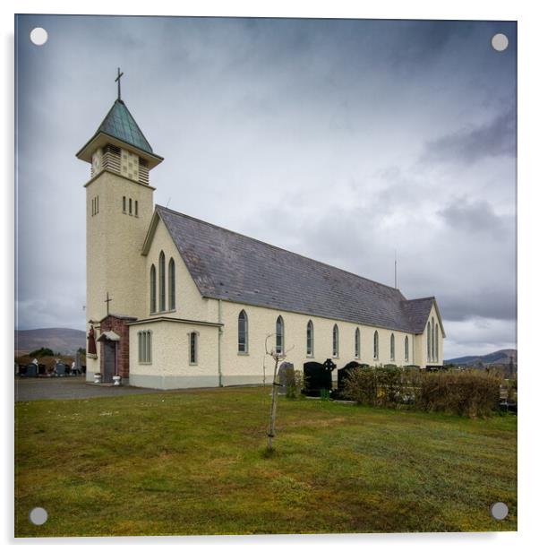 Church of St Finian Acrylic by Steve Smith