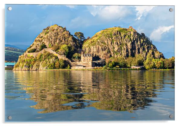 Dumbarton Castle Reflection Acrylic by Valerie Paterson