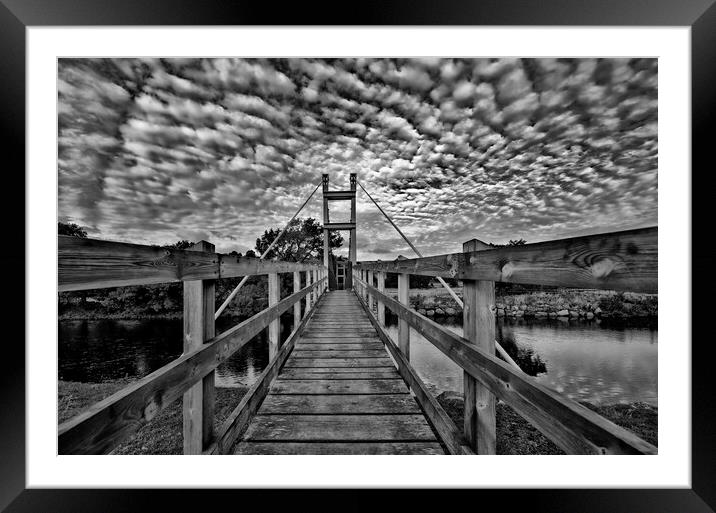 Reeth Swing Bridge Framed Mounted Print by Steve Smith