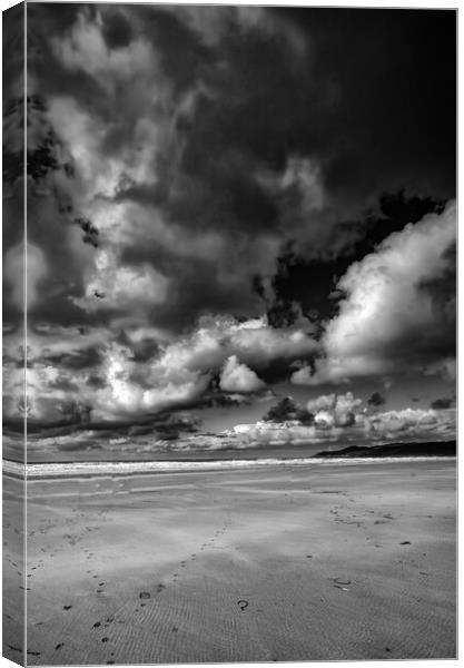Majestic Skies Above Woolacombe Beach Canvas Print by Steve Smith