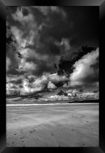 Majestic Skies Above Woolacombe Beach Framed Print by Steve Smith