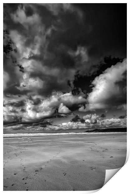 Majestic Skies Above Woolacombe Beach Print by Steve Smith