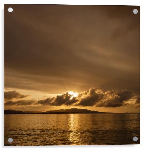 Hebridean Sunrise Acrylic by Steve Smith