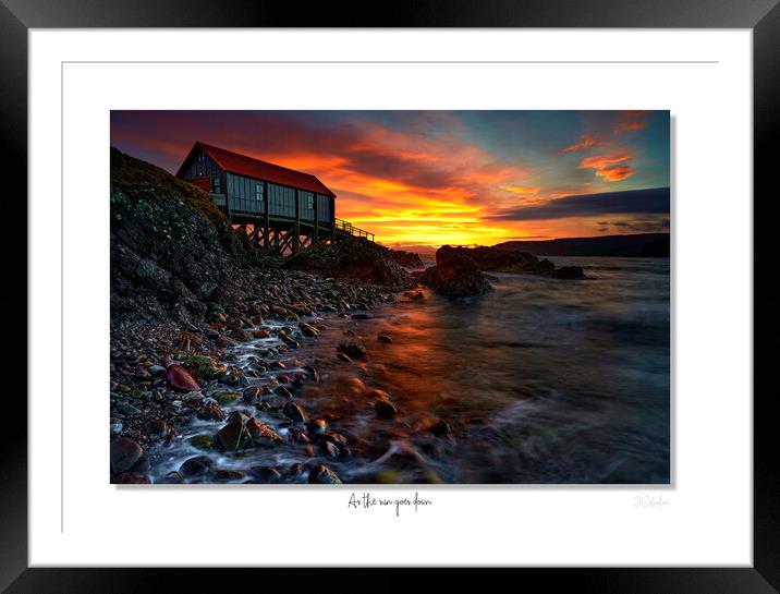As the sun goes down. Framed Mounted Print by JC studios LRPS ARPS