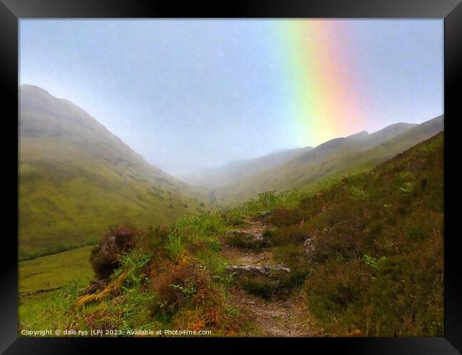 highland rainbow - WILD HIGHLANDS / 5 SISTERS -kin Framed Print by dale rys (LP)