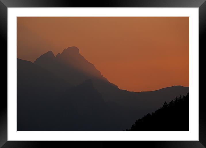 Sunset in Bavaria Framed Mounted Print by Thomas Schaeffer
