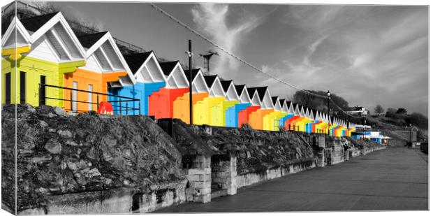 Vibrant Memories of Scarborough Beach Huts Canvas Print by Tim Hill