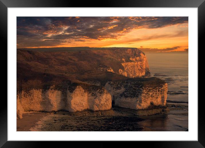 Flamborough Head Cliffs Framed Mounted Print by Tim Hill