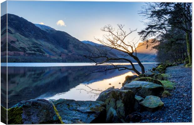 Golden Sunrise over Fleetwith Pike Canvas Print by Tim Hill