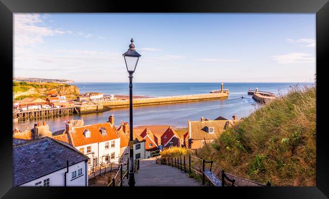 199 steps at Whitby Framed Print by Tim Hill