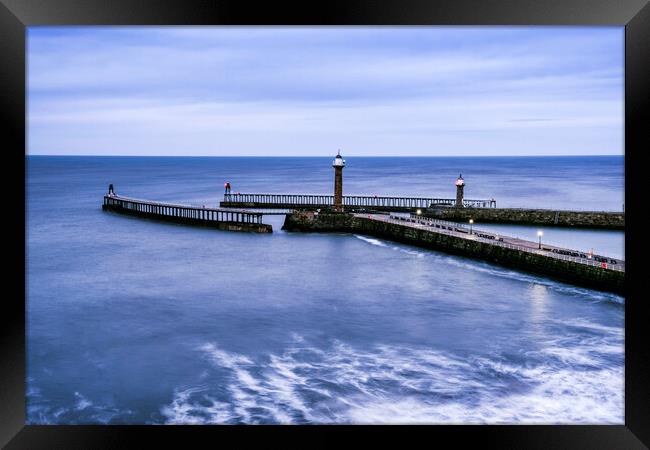 Whitby Seascape Framed Print by Tim Hill