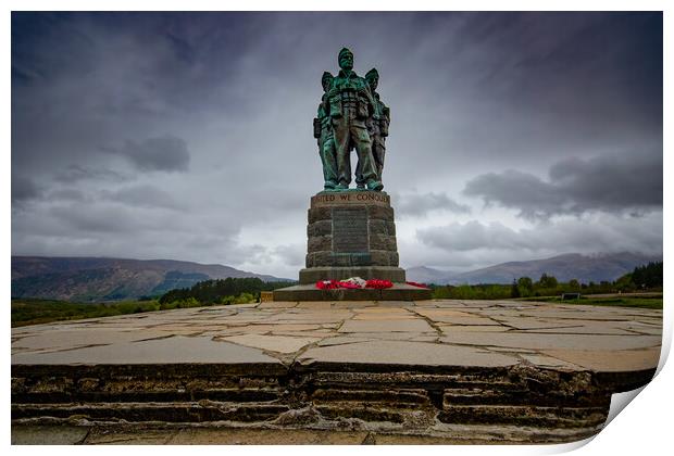 Scottish Commando Memorial Print by Steve Smith
