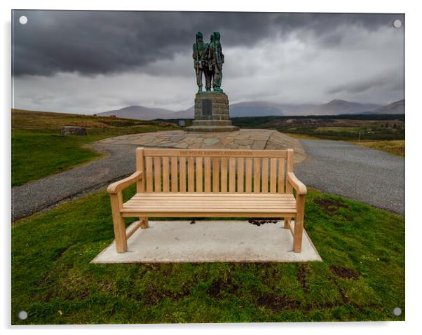 Scottish Commando Monument Acrylic by Steve Smith