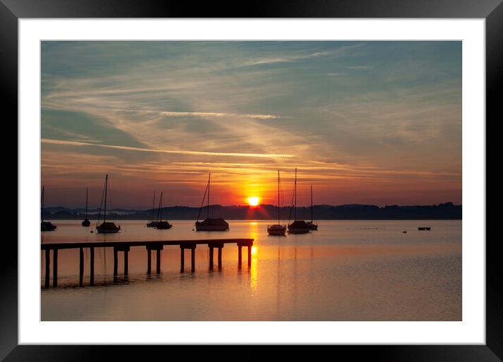 Ammersee Sunrise Framed Mounted Print by Steve Smith