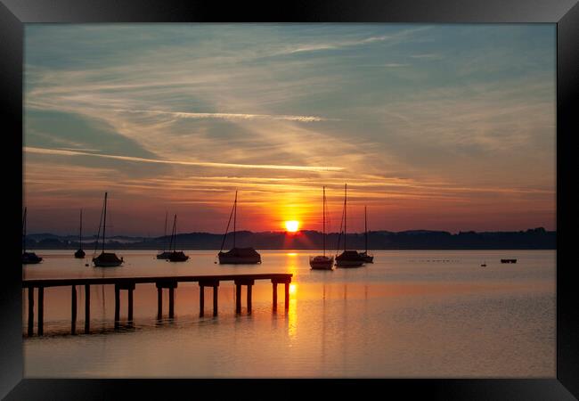 Ammersee Sunrise Framed Print by Steve Smith