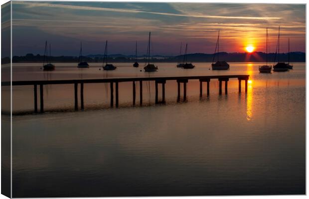 Ammersee Sunrise Canvas Print by Steve Smith