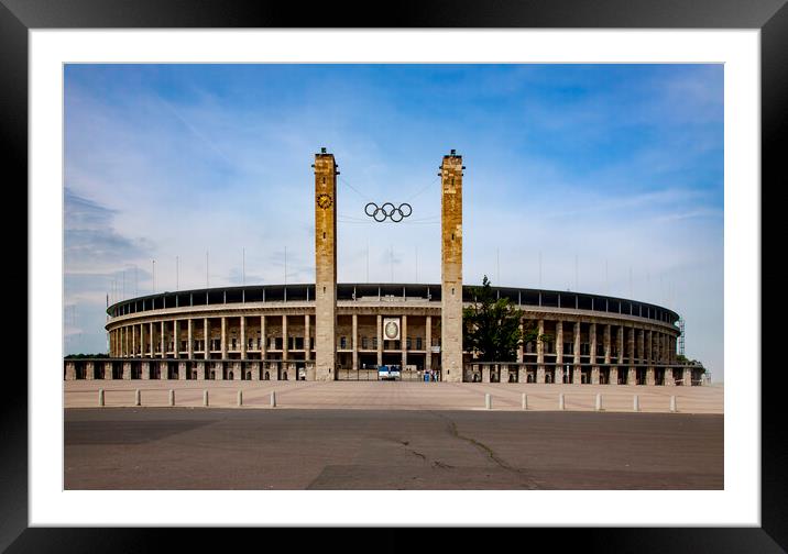 Olympic Stadium Berlin Framed Mounted Print by Steve Smith