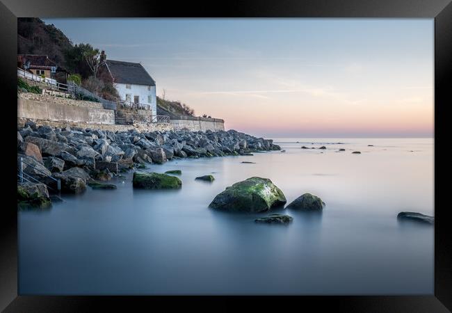 Romantic Runswick Bay Cottage Framed Print by Tim Hill