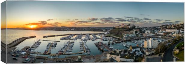 Torquay Harbour and Marina Canvas Print by John Fowler