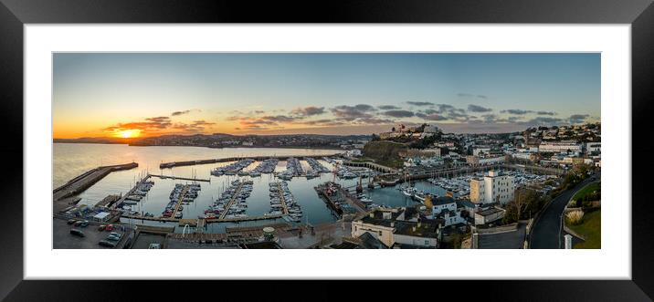 Torquay Harbour and Marina Framed Mounted Print by John Fowler