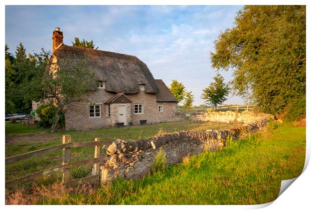 Thatched Cottage Tiddington Print by Steve Smith